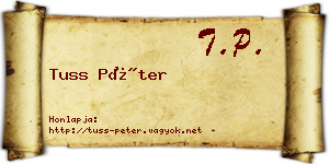 Tuss Péter névjegykártya